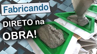 Placas de cimento 3D direto na obra Faça você mesmo [upl. by Airamzul]