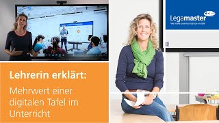 Lehrerin erklärt Mehrwert einer digitalen Tafel im Unterricht [upl. by Eddra]