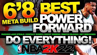 BEST POWER FORWARD BUILD 2K22  COMPLETE BREAKDOWN GUIDE  BEST 68 BUILD [upl. by Galven903]