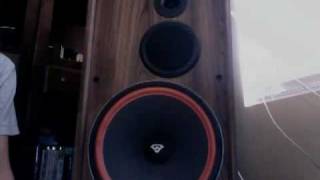 Cerwin Vega Tower with a 15 inch subwoofer [upl. by Eynobe]