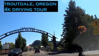 Troutdale Oregon  4k Driving Tour  Gateway to the Gorge [upl. by Mullen956]