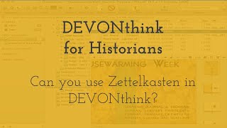 Can you use Zettelkasten in DEVONthink [upl. by Boone322]