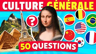 50 QUESTIONS pour TESTER TON SAVOIR 🧠🤯  Quiz Culture Générale [upl. by Gladdie548]