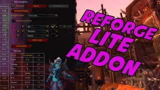 Reforging Your Gear Perfectly Tutorial  ReforgeLite Addon  World of Warcraft [upl. by Aicatsana493]