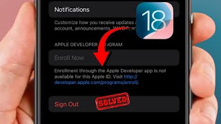 Enrollment Through the Apple Developer App is not Available for this Apple ID  Fixed [upl. by Sams]