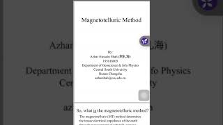 Magnetotelluric Method  MT Method  Electromagnetics [upl. by Danas]