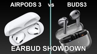 Samsung Galaxy Buds3 vs Apple AirPods 3 Battle of the Premium Wireless Earbuds [upl. by Atiniv]