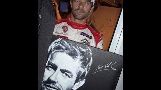 Peinture portrait Sébastien LOEB  dédicaces [upl. by Akcirehs61]