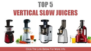 Top 5 Vertical Slow Juicers 2018 Omega VSJ843QS Tribest Slowstar Omega VRT350 Kuvings B6000 SKG [upl. by Louanne990]