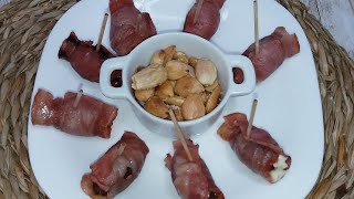 DÁTILES CON BACON rellenos En microondas🥓 [upl. by Nevil]