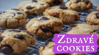 Jednoduchý a rychlý recept na zdravé sušenky  ZDRAVÉ COOKIES s arašídovým máslem [upl. by Cinimmod]