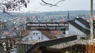 Wimsheim passt Hebesätze 2025 an  Gewerbesteuer News [upl. by Kola]