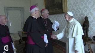 Pope Francis meets with Cardinal Dolan Archbishop Kurtz [upl. by Heady750]