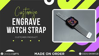 Engrave Apple Watch Strap I 𝐔𝐍𝐃𝐄𝐑 𝐎𝐍𝐄 𝐑𝐎𝐎𝐅  𝗟𝗮𝘀𝗲𝗿 𝗖𝘂𝘁𝘁𝗶𝗻𝗴𝗘𝗻𝗴𝗿𝗮𝘃𝗶𝗻𝗴𝗠𝗮𝗿𝗸𝗶𝗻𝗴 𝗨𝘃 𝗣𝗿𝗶𝗻𝘁𝗶𝗻𝗴 [upl. by Asilrak358]