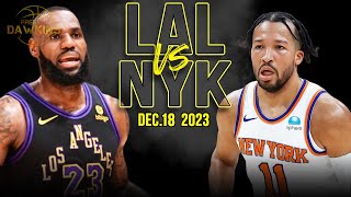 Los Angeles Lakers vs New York Knicks Full Game Highlights  December 18 2023  FreeDawkins [upl. by Lemrac]