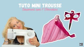 Coudre une Trousse juste avec 1 fermeture  Tuto Couture DIY [upl. by Leumhs]