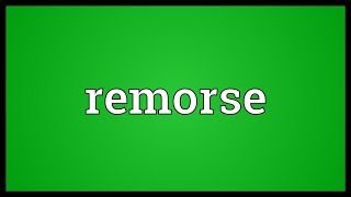 Remorse Meaning [upl. by Leafar]