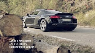 Audi R8 42 FSI V8 w Armytrix CatBack Titanium Mufflers by allDesignes [upl. by Ecirpac]