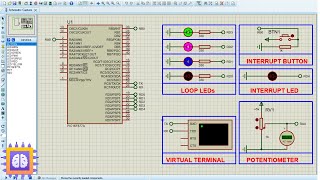 PIC16F877A Interrupt  Proteus Simulation [upl. by Wernda]