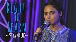 quotRight to Learnquot  Priya Malik ft Siddhant  Womens Day Special UnErase Poetry [upl. by Ymaral846]