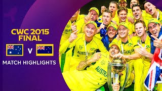 Cricket World Cup 2015 Final Australia v New Zealand  Match Highlights [upl. by Delphina]