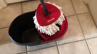 O Cedar EasyWring Microfiber Spin Mop Bucket Floor Cleaning System Review [upl. by Eedahs]