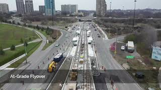 Eglinton Crosstown Surface Flyover  December 2020 [upl. by Esialb]