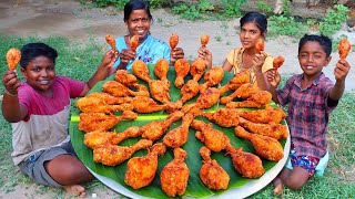 KFC CHICKEN FRY  KFC Style Fried Chicken Recipe  Homemade KFC Chicken  Village Fun Cooking [upl. by Ezequiel]