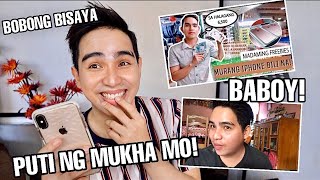 PURO KA FAKE IPHONE BOBONG MGA BISAYA  REACTING TO MY MOST HATED VIDEOS  SAGOTIN NATIN [upl. by Slen238]