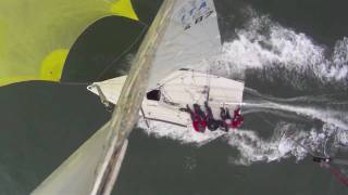 Melges 24 downwind wipeout recorded from mast top In HD quality [upl. by Rovert]