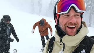 First Powder Day Snowboarding with Casey Willax [upl. by Llennej420]