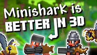 Terraria Craft  Minishark is BETTER IN 3D first boss [upl. by Ayetal64]