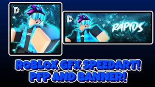 Roblox GFX Speedart Banner  PFP Roblox Blender Photoshop [upl. by Georgiana447]