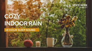 Cozy Rain and Ticking Clock  10 Hours Sleep Sound  Black Screen [upl. by Zela182]