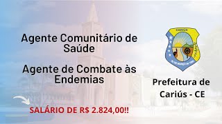 Prefeitura de Cariús  CE  Agente de Combate às Endemias e Agente Comunitário de Saúde  CONSULPAM [upl. by Gussi215]