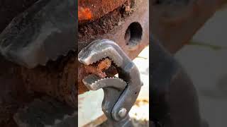 The process of unscrewing a rusty broken bolt [upl. by Vergos]