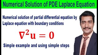 Numerical solution of partial differential equation by Laplace equation with conditions [upl. by Cassi]