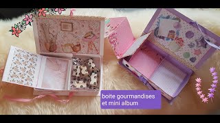 double boite  gourmande et mini album scrapbooking DIYscrap [upl. by Elletsirk]