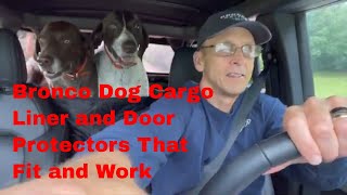 Bronco  Dog Cargo Liner and Door Protector That Fits  SUV Pet Vehicle Protector [upl. by Frodina]