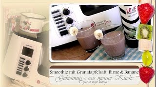 Smoothie mit Granatapfel  Direktsaft Birne und Banane mit Monsieur Cuisine Plus [upl. by Germann]