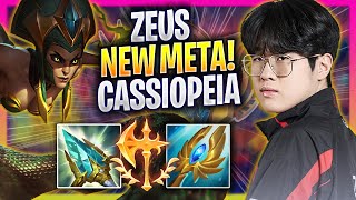 ZEUS CRAZY NEW META CASSIOPEIA TOP  T1 Zeus Plays Cassiopeia TOP vs Akali  Season 2024 [upl. by Giulietta]