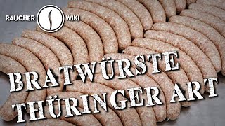 Bratwurst Thüringer Art selber machen Räucherwiki Folge 38 [upl. by Winchell777]