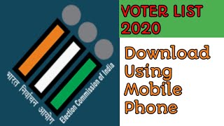 How to download Voter list PDF 2020 NVSP Voter list Download [upl. by Leena456]