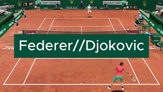 Tennis Game Play Federer Djokovic Monte Carlo [upl. by Nylodnewg851]