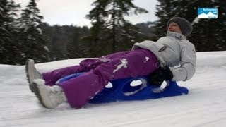 Wintersport Rodeln Bayern Deuschland Ramsau Naturrodelbahn Hirscheckblitz [upl. by Dyanne225]