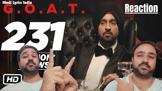 Diljit Dosanjh GOAT Official Music Video Reaction [upl. by Eillen]