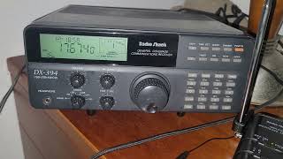 Radio Shack DX394 Shortwave Radio Radio New Zealand International signing off 16 meter band [upl. by Ratcliff]