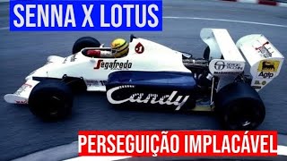 SENNA TOLEMAN vs ELIO DE ANGELIS LOTUS [upl. by Leumek834]