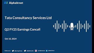 Tata Consultancy Services Ltd Q2 FY202425 Earnings Conference Call [upl. by Ferdinanda]