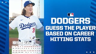 Can these Dodgers players guess the pitcher based on career HITTING stats 🤔 [upl. by Drisko281]